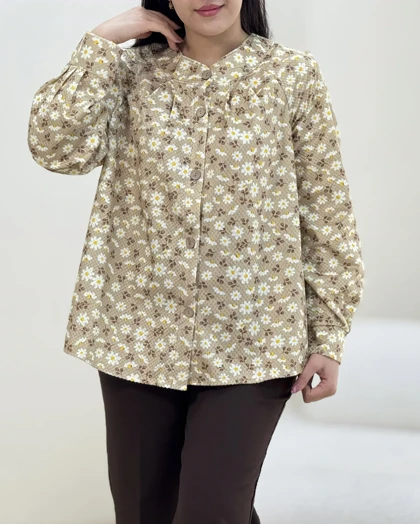 شومیز گل‌دار هستی مخمل