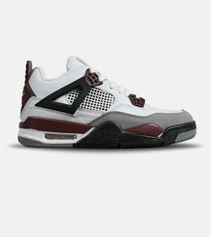 کتانی ساق‌دار زنانه و مردانه سفید طوسی Nike air jordan 4 مدل 8044