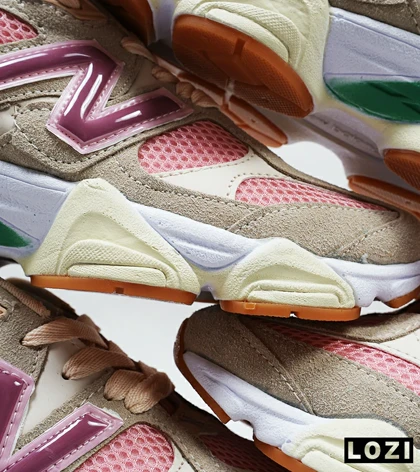 کفش کتانی زنانه صورتی سبز کرم NEW BALANCE 9060