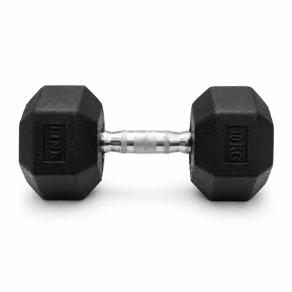 دمبل بدنسازی لاین اسپرت مدل Hexagon وزن 10 کیلو گرم بسته دو عددی
