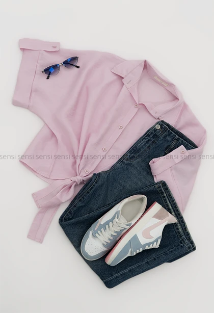 شومیز باکسی پری جلو گره کد1006108