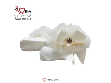 جوراب نوزادی مدل لب تور و ساتن