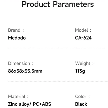هولدر موبایل ماشین مک دودو MCDODO مدل CM-6240 مگنتی و داشبوردی