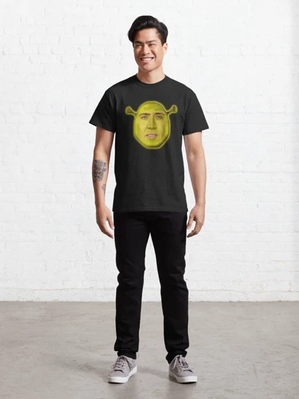 تیشرت شرک | تیشرت Shrek طرح Nicholas Cage as Shrek کد 122940