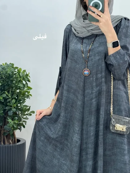 پیراهن مانتویی بلند سوپر کلوش فریال 4