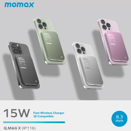 پاور بانک 5000 وایرلس مومکس IP116 Q.Mag X توان 20 وات