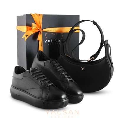 ست کیف و کفش زنانه چرم یلسان مدل رامیلا کد 961-ATRIN-HRM