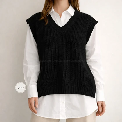 وست زنانه بافت مدل لانگو