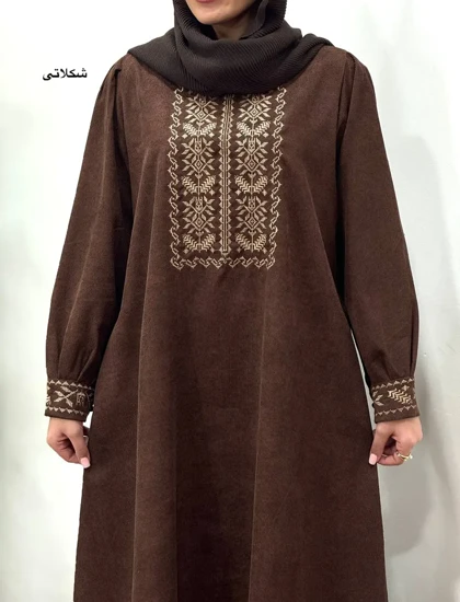 پیراهن مانتویی گلدوزی هدیه