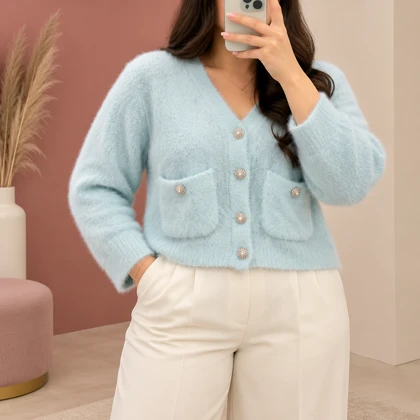 ژاکت بافت کورال کد 6029