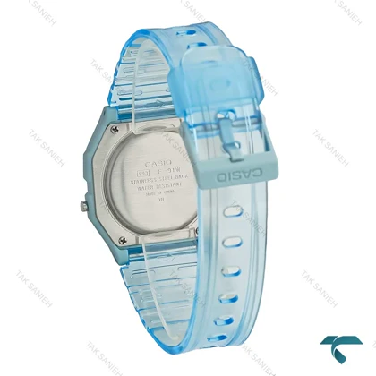 ساعت کاسیو F-91WS-2 نوستالژی آبی شیشه ای Casio-7649-U