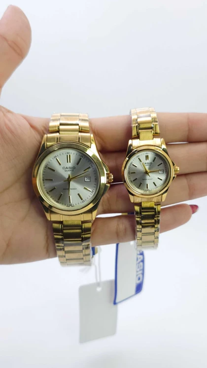 ساعت مچی ست مردانه و زنانه کاسیو Casio 1183 تمام استیل با ماندگاری رنگ بالا