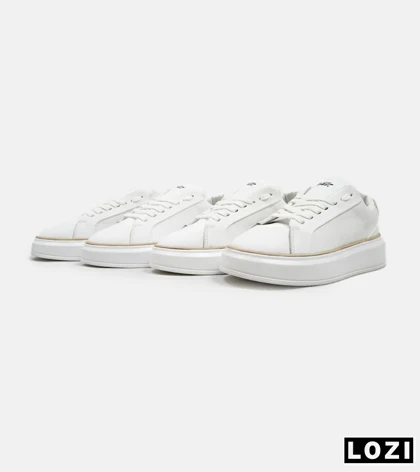 کفش اسنیکرزمردانه سفید کرم PULL & BEAR