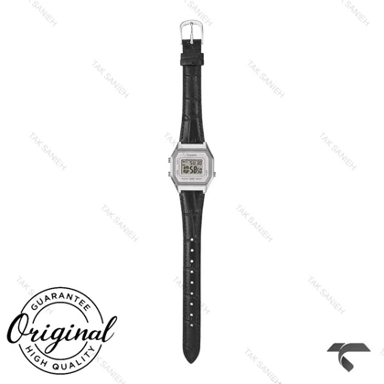 ساعت کاسیو زنانه LA680WEL-1 اصل بند چرم مشکی Casio-11923-L