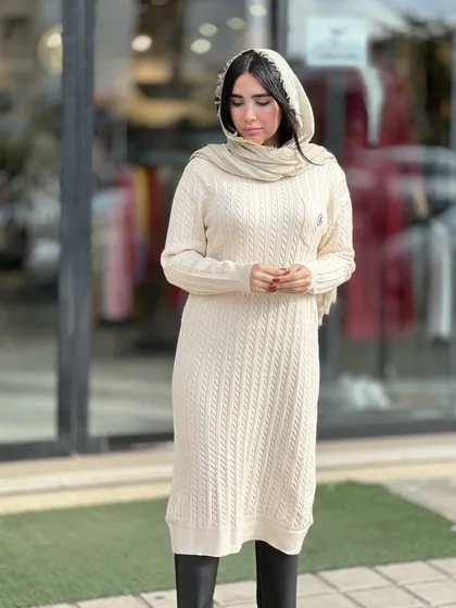 بافت بلند یقه گرد کد 689