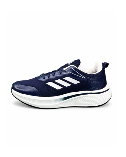 کفش کتانی مردانه بزرگ پا مدل آدیداس زیره بست سرمه ای سفید ADIDAS