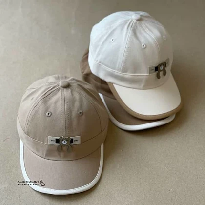 کلاه بیسبالی بچگانه کتان طرح تدی