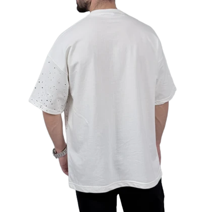 تیشرت آستین کوتاه مردانه سفید دونخ مدل ETERNALFLARE