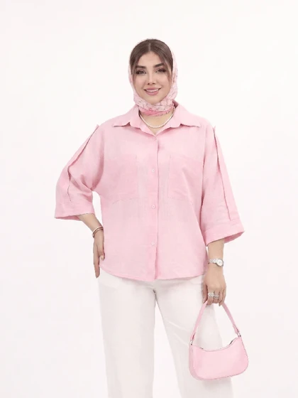 شومیز کادنزا دوجیب آستین پاگون دار