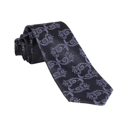 ست کراوات و دستمال جیب مشکی بته جقه 98123