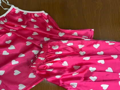 ست تاپ و شلوارک طرح قلب 220