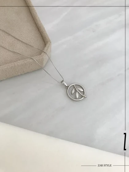 گردنبند آویز ساقه و برگ