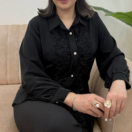 شومیز مانلی (دو طرف سنگدوزی)