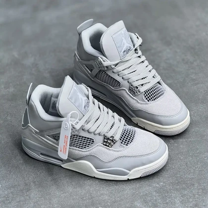 کفش نایک ایر جردن 4 رترو طوسی نقره ای Nike Air Jordan 4 Retro Grey Silver