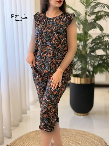 ست تاپ شلوارک چین‌دار کد2584