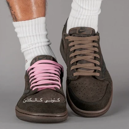 کتانی ویتنامی نایک ایر جردن وان لو تراویس اسکات ولوت برون Nike Air Jordan 1 Low travis scott velvet brown