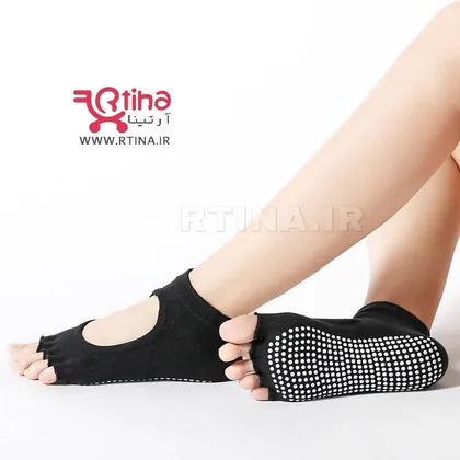 جوراب ورزشی بدون انگشت ژله ای مدل RTS52