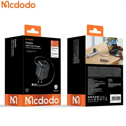 شارژر دیواری 100وات مک دودو MCDODO مدل CH-8470 با 4 پورت