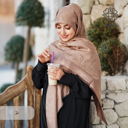 روسری رونا گل رز لمه دار