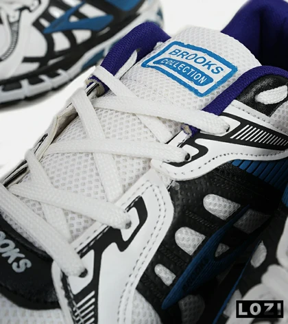 کفش کتانی بزرگ پا سفید آبی مشکی BROOKS adrenaline gts 22