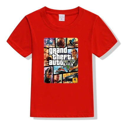 تیشرت جی تی ای طرح gta v cover کد 256692