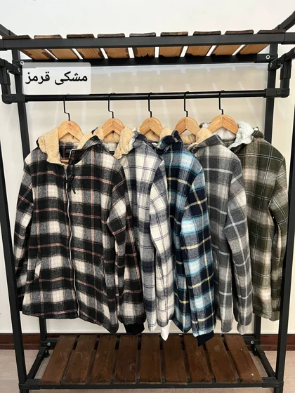 سویشرت چهارخانه کلاهدار 6110