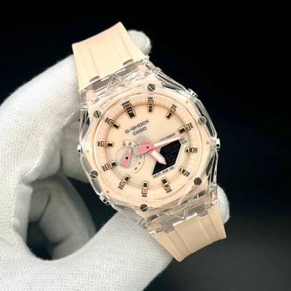 ساعت طرح کاسیو جیشاک 2100 صورتی