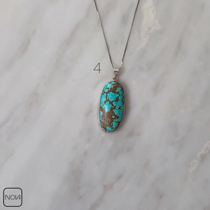 گردنبند فیروزه زنانه - کد 251288