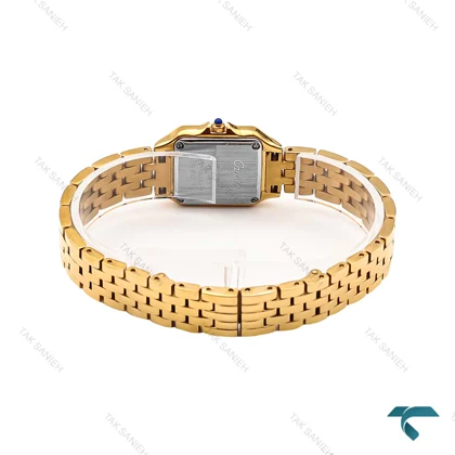 ساعت کارتیه زنانه طلایی صفحه سبز مهندسی اسمال Cartier-6492-L