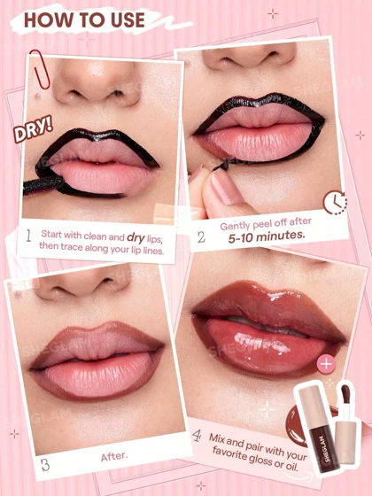 خط لب پیل‌آف شیگلم مدل Fall In Line Peel Off Lip Liner Stain