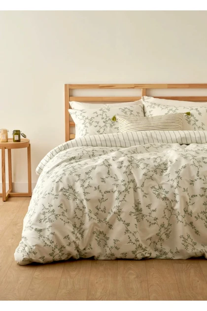 سرویس روتختی یک نفره Bella Maison مدل Lauren پنبه پلی‌استر - سبز