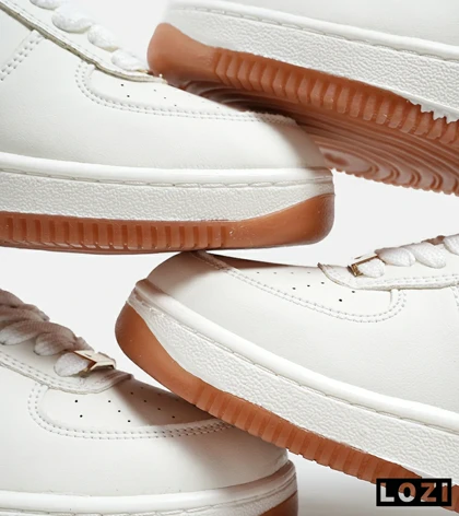 کفش مردانه و زنانه سفید قهوه ای NIKE AIR FORCE