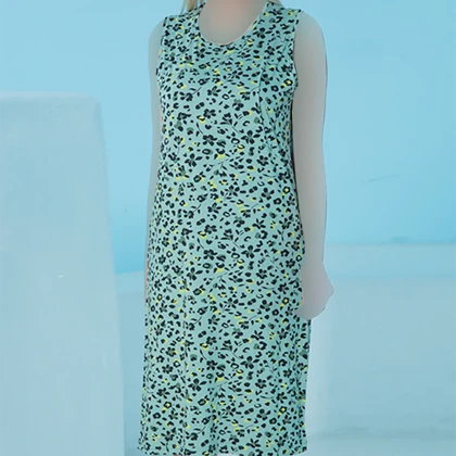 پیراهن آستین حلقه یقه گرد چاپدار بلکس (نیکوتن پوش) کد 15416