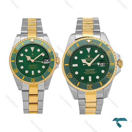 ساعت ست رولکس ساب مارینر دورنگ صفحه سبز Rolex-7062-S