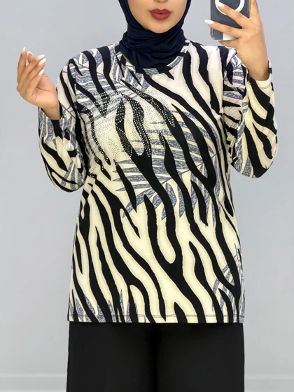 بلوز ویسکوز زبرا کد 2254821