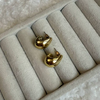 گوشواره طرح اشک طلایی زنانه