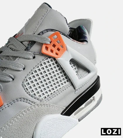 کفش کتانی ساق‌دار مردانه و زنانه طوسی NIKE jordan 4 مدل 7719