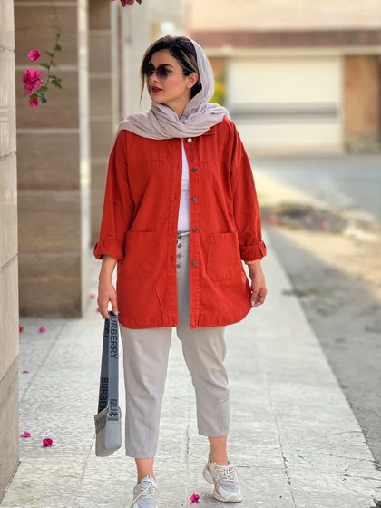 مانتو کتان جیب پایین 243