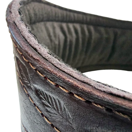 کمربند چرم طبیعی بالشتک دار پهن 15 سانتی