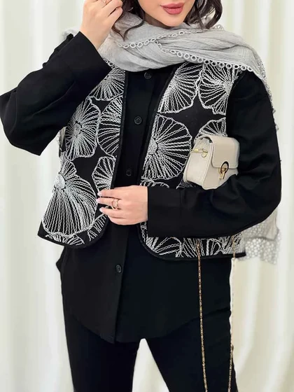 شومیز دو تکه طرح دار